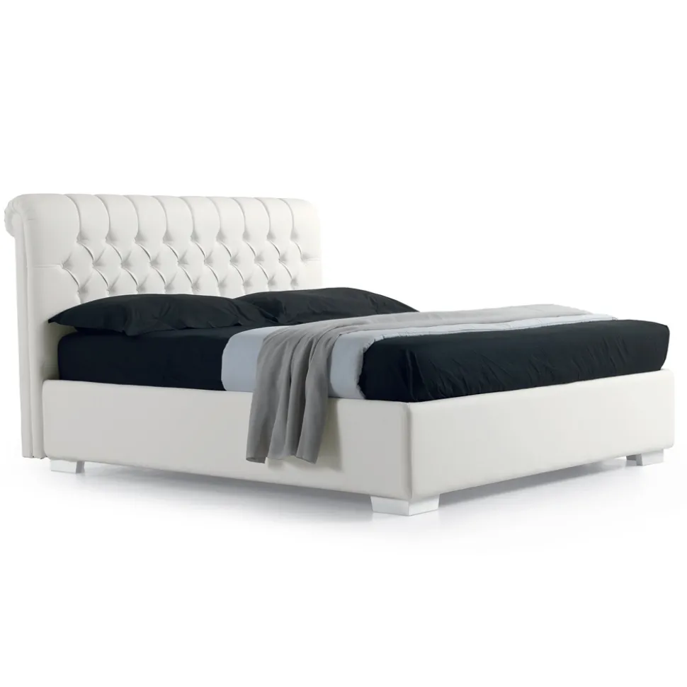 Letto Matrimoniale Moderno in Ecopelle con Contentiore - Ozzano
