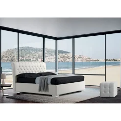 Letto Matrimoniale Moderno in Ecopelle con Contentiore - Ozzano