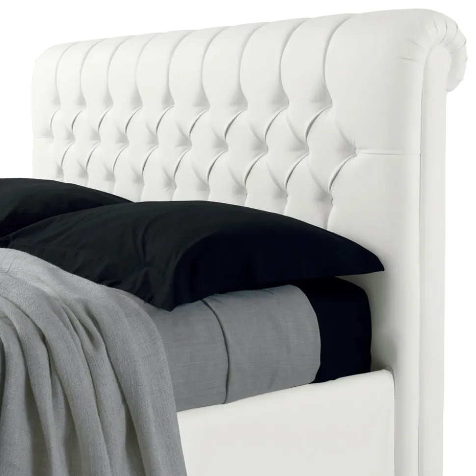 Letto Matrimoniale Moderno in Ecopelle con Contentiore - Ozzano