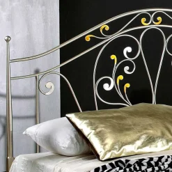 Letto matrimoniale neoclassico forgiato a mano in ferro pieno Jessica