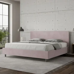 Letto Matrimoniale 200x200 cm con Testata in Microfibra Made in Italy - Pallone