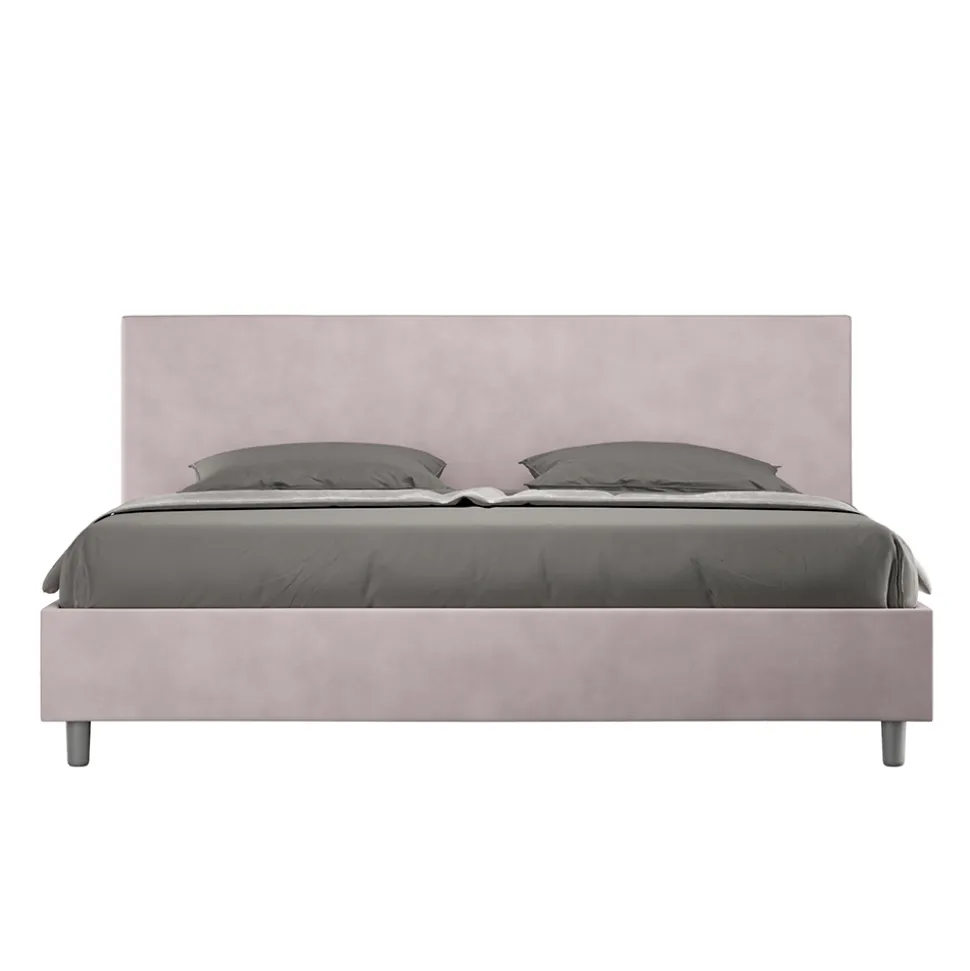Letto Matrimoniale 200x200 cm con Testata in Microfibra Made in Italy - Pallone