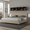 Letto Matrimoniale 200x200 cm con Testata in Similpelle Made in Italy - Pallone