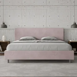 Letto Matrimoniale 180x200 cm con Testata in Microfibra Made in Italy - Pallone
