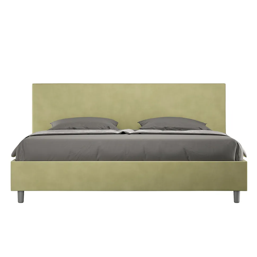 Letto Matrimoniale 180x200 cm con Testata in Microfibra Made in Italy - Pallone