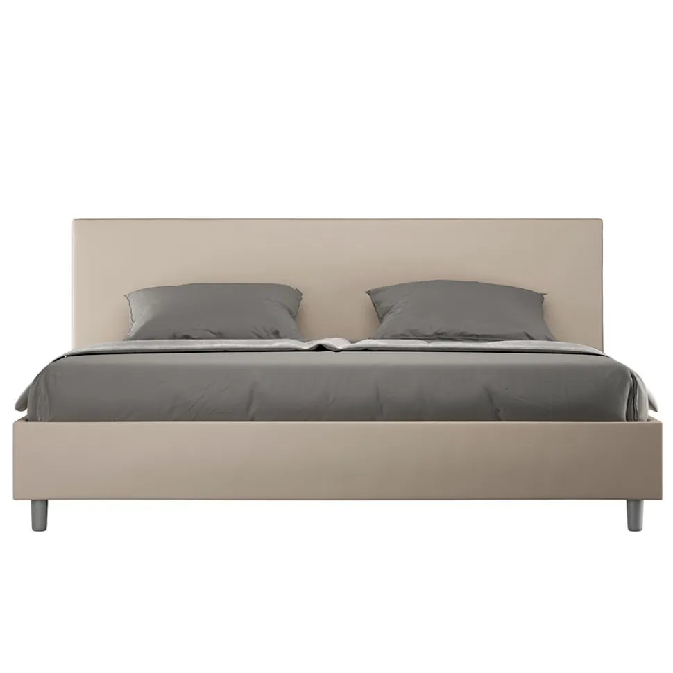 Letto Matrimoniale 180x200 cm con Testata in Similpelle Made in Italy - Pallone