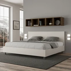 Letto Matrimoniale 180x200 cm con Testata in Similpelle Made in Italy - Pallone