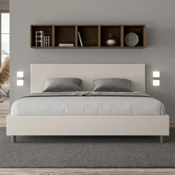 Letto Matrimoniale 180x200 cm con Testata in Similpelle Made in Italy - Pallone