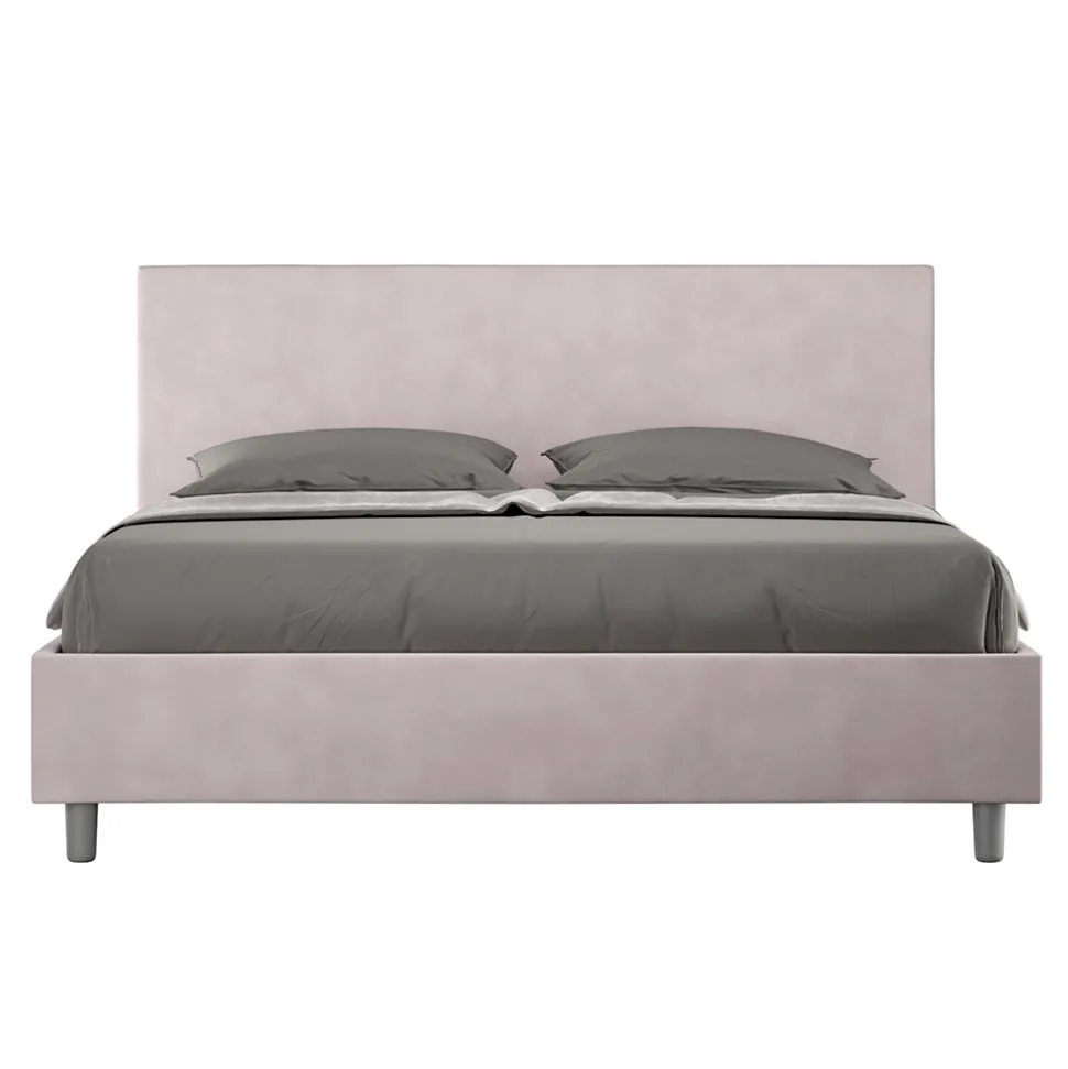 Letto Matrimoniale 160x200 cm con Testata in Microfibra Made in Italy - Pallone