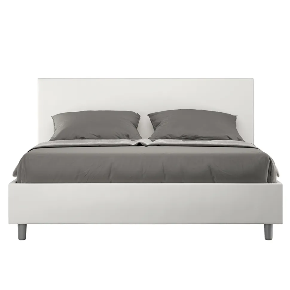 Letto Matrimoniale 160x200 cm con Testata in Similpelle Made in Italy - Pallone