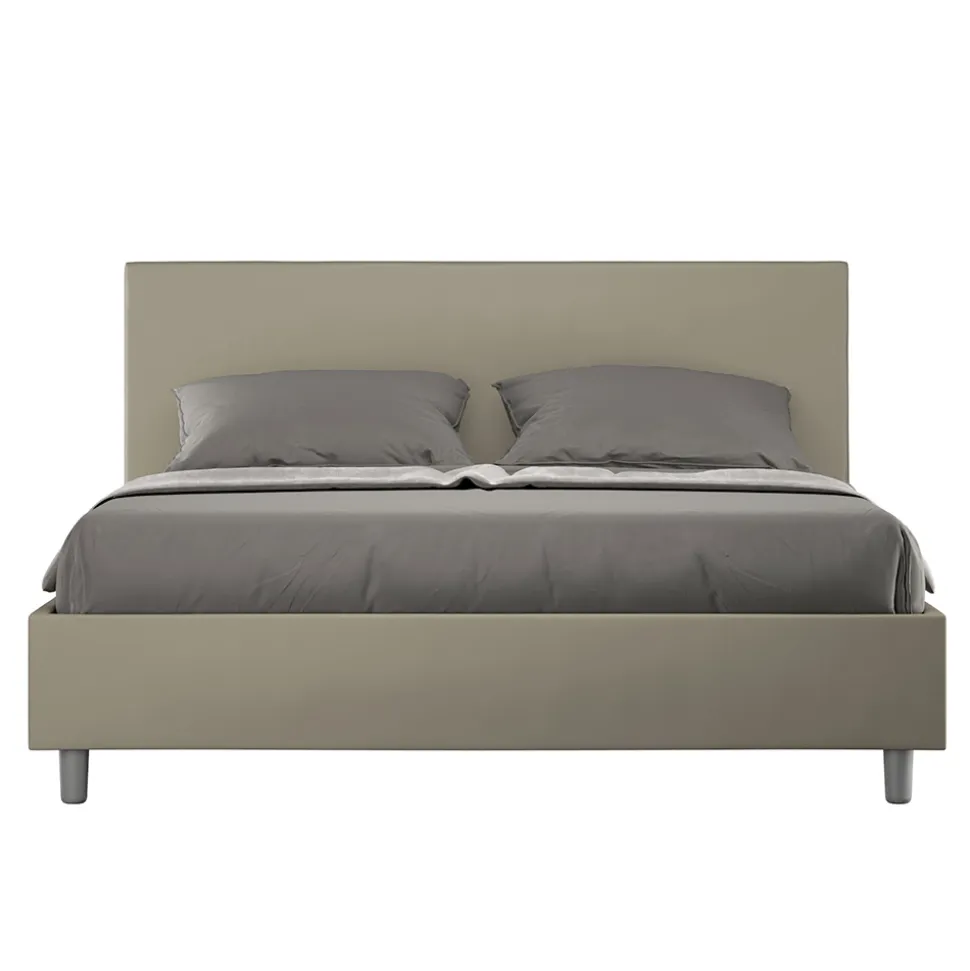 Letto Matrimoniale 160x200 cm con Testata in Similpelle Made in Italy - Pallone