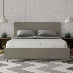 Letto Matrimoniale 160x200 cm con Testata in Similpelle Made in Italy - Pallone