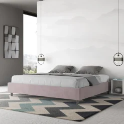 Letto Matrimoniale 190x200 cm e Rivestito in Microfibra Made in Italy - Atleta