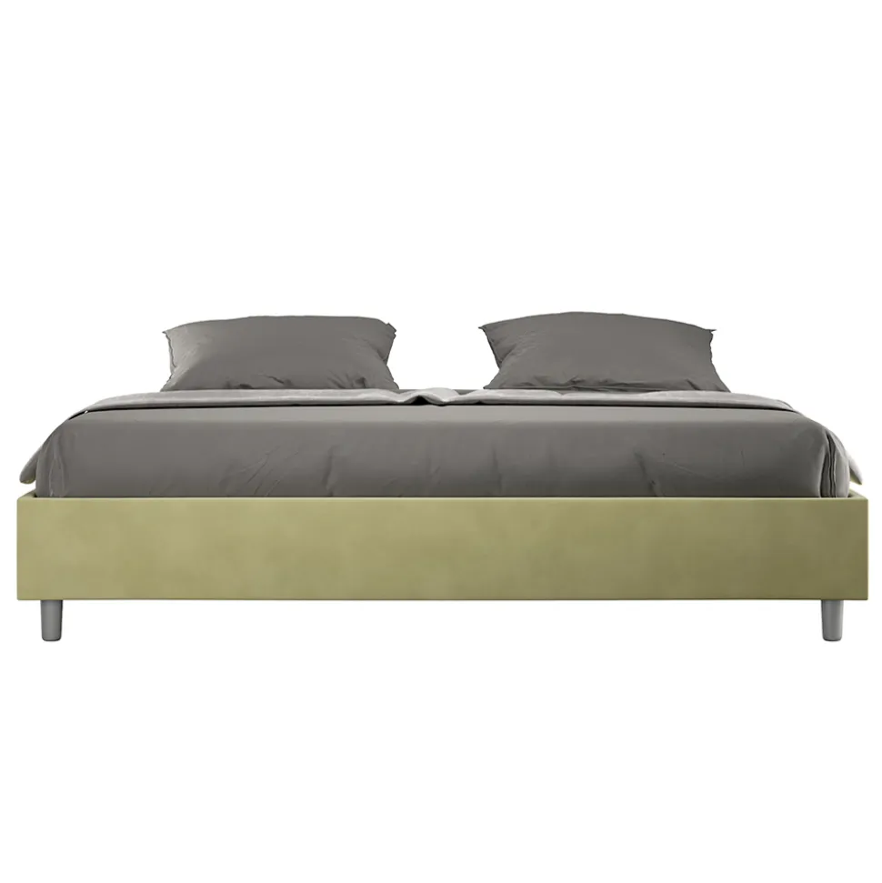 Letto Matrimoniale 180x200 cm e Rivestito in Microfibra Made in Italy - Atleta