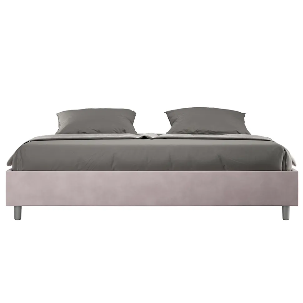 Letto Matrimoniale 180x200 cm e Rivestito in Microfibra Made in Italy - Atleta