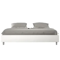 Letto Matrimoniale 180x200 cm e Rivestito in Similpelle Made in Italy - Atleta