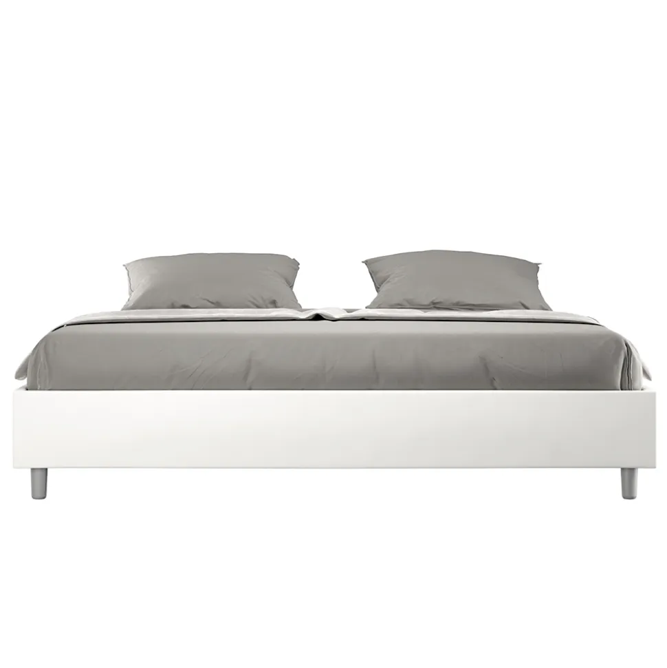Letto Matrimoniale 180x200 cm e Rivestito in Similpelle Made in Italy - Atleta