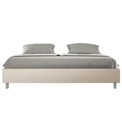 Letto Matrimoniale 180x200 cm e Rivestito in Similpelle Made in Italy - Atleta