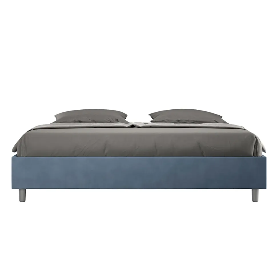 Letto Matrimoniale 200x200 cm Rivestito in Microfibra Made in Italy - Atleta