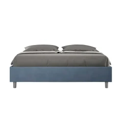 Letto Matrimoniale 160x200 cm Rivestito in Microfibra Made in Italy - Atleta
