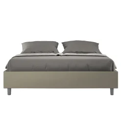 Letto Matrimoniale 160x200 cm Rivestito in Similpelle Made in Italy - Atleta