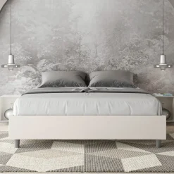 Letto Matrimoniale 160x200 cm Rivestito in Similpelle Made in Italy - Atleta