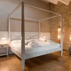 Letto Matrimoniale 160x200 con Baldacchino in Legno Teak Massello - Acquarello