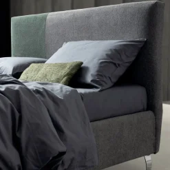 Letto Matrimoniale 160x190 con Finitura Bicolore Asimmetrica - Jasmine