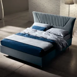 Letto Matrimoniale 160x190 con Inserti Trapuntati a Doghe Larghe - Fresche