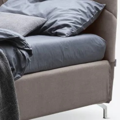 Letto Matrimoniale 160x190 con Lavorazione a Trapuntatura Geometrica - Ciottolino