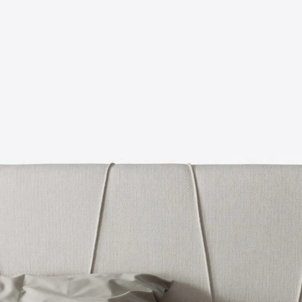 Letto Matrimoniale 160x190 con Profili Cordonati Obliqui nella Testata - Euforie
