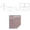 Letto Matrimoniale 160x190 con 2 Soffici Cuscinoni con Balza Perimetrale - Ernesta