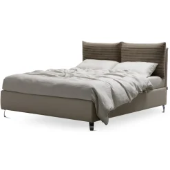 Letto Matrimoniale 160x190 con 2 Soffici Cuscinoni nella Testata - Tramonti