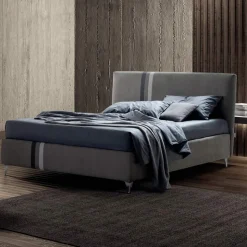 Letto Matrimoniale 160x190 con 2 Strisce Bicolore Verticali e Parallele - Paolo