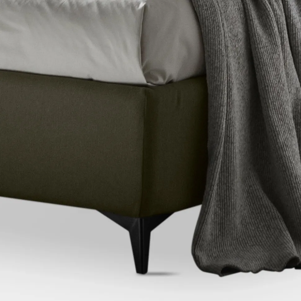 Letto Matrimoniale 160x190 con Testata Divisa Centralmente Made in Italy - Celesti