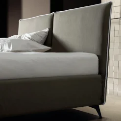Letto Matrimoniale 160x190 con Testata Divisa Centralmente Made in Italy - Celesti