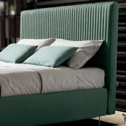 Letto Matrimoniale 160x190 con Trapuntatura a Fasce Strette Multi-Righe - Meduse