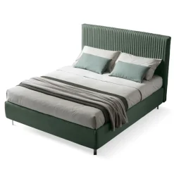 Letto Matrimoniale 160x190 con Trapuntatura a Fasce Strette Multi-Righe - Meduse