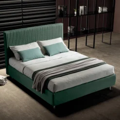 Letto Matrimoniale 160x190 con Trapuntatura a Fasce Strette Multi-Righe - Meduse