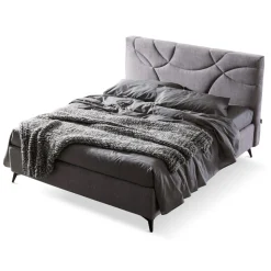 Letto Matrimoniale 160x190 con Trapuntatura di Curve ad Incroci - Girasole