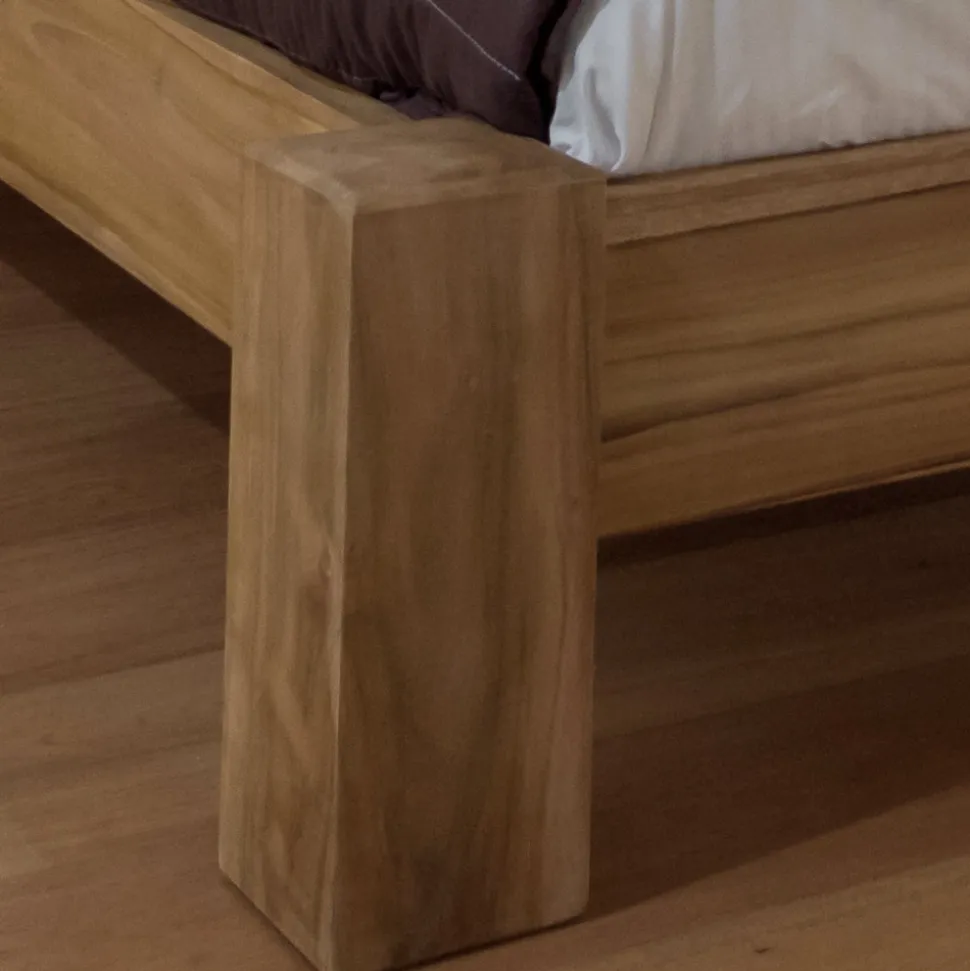 Letto Matrimoniale 160x200 Realizzato in Legno Teak Massello - Affresco