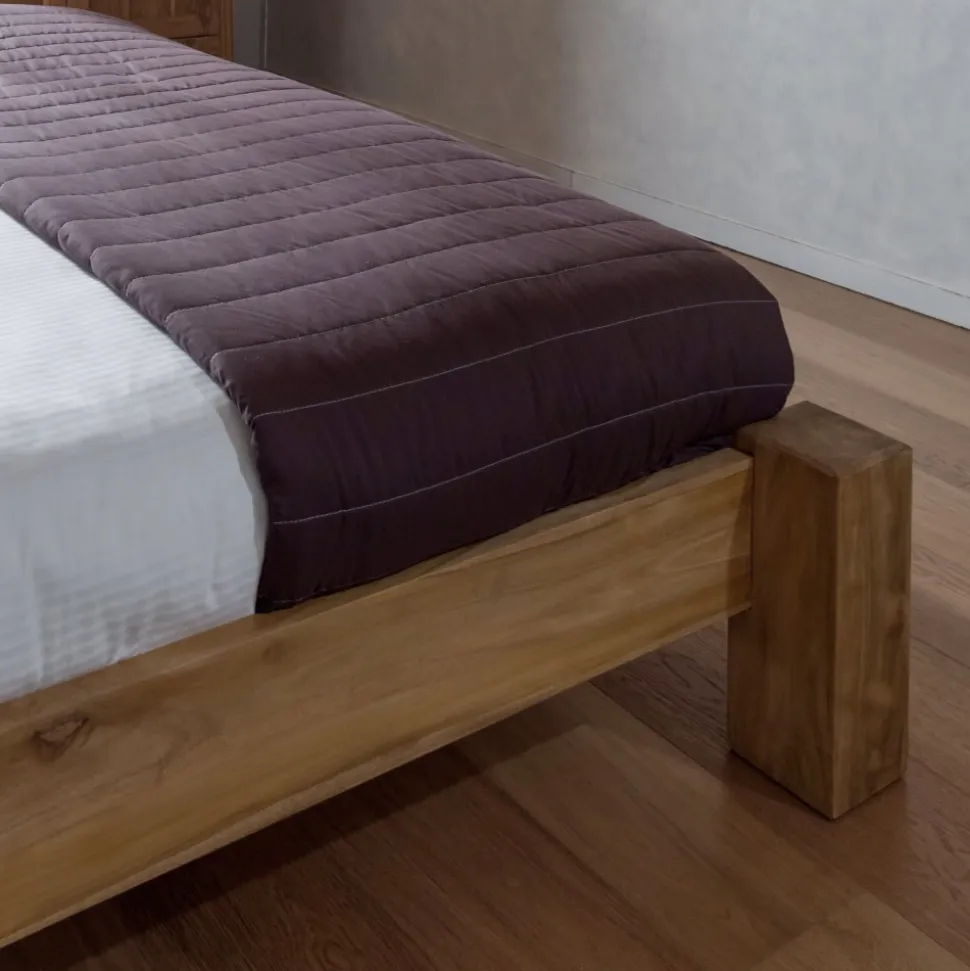 Letto Matrimoniale 160x200 Realizzato in Legno Teak Massello - Affresco