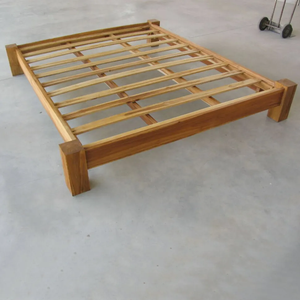 Letto Matrimoniale 160x200 Realizzato in Legno Teak Massello - Affresco