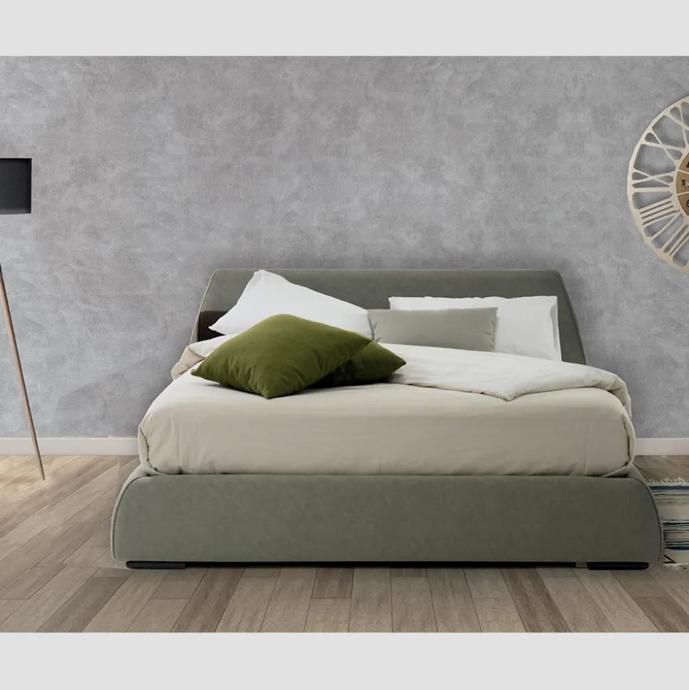 Letto Moderno Matrimoniale con Box in Tessuto o Ecopelle Made in Italy – Minerva