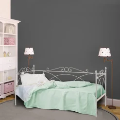 Letto Singolo con Struttura Coordinata in Ferro Made in Italy - Lillo