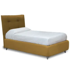 Letto Singolo Imbottito con Contenitore Opzionale Made in Italy - Akira