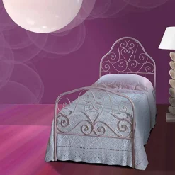 Letto Singolo in Ferro Battuto Calla