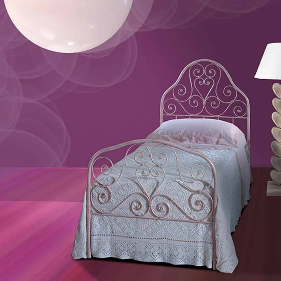 Letto Singolo in Ferro Battuto Calla