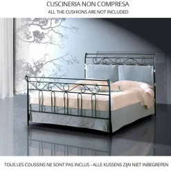 Letto Singolo in Ferro Battuto Garofano