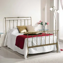 Letto una piazza e mezzo ferro battuto pieno Kelly made in Italy